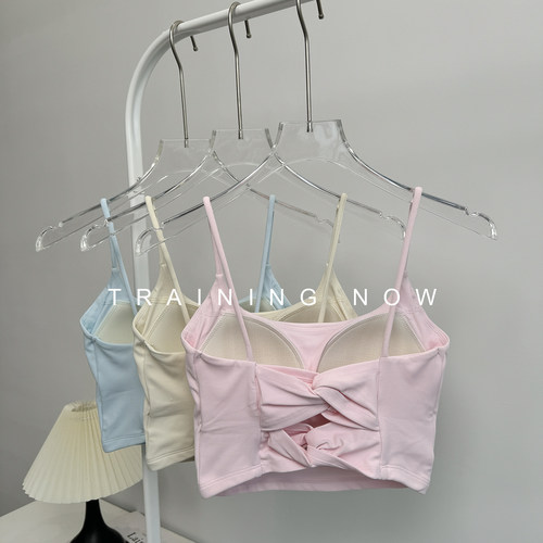 一体式运动内衣女夏美背瑜伽训练