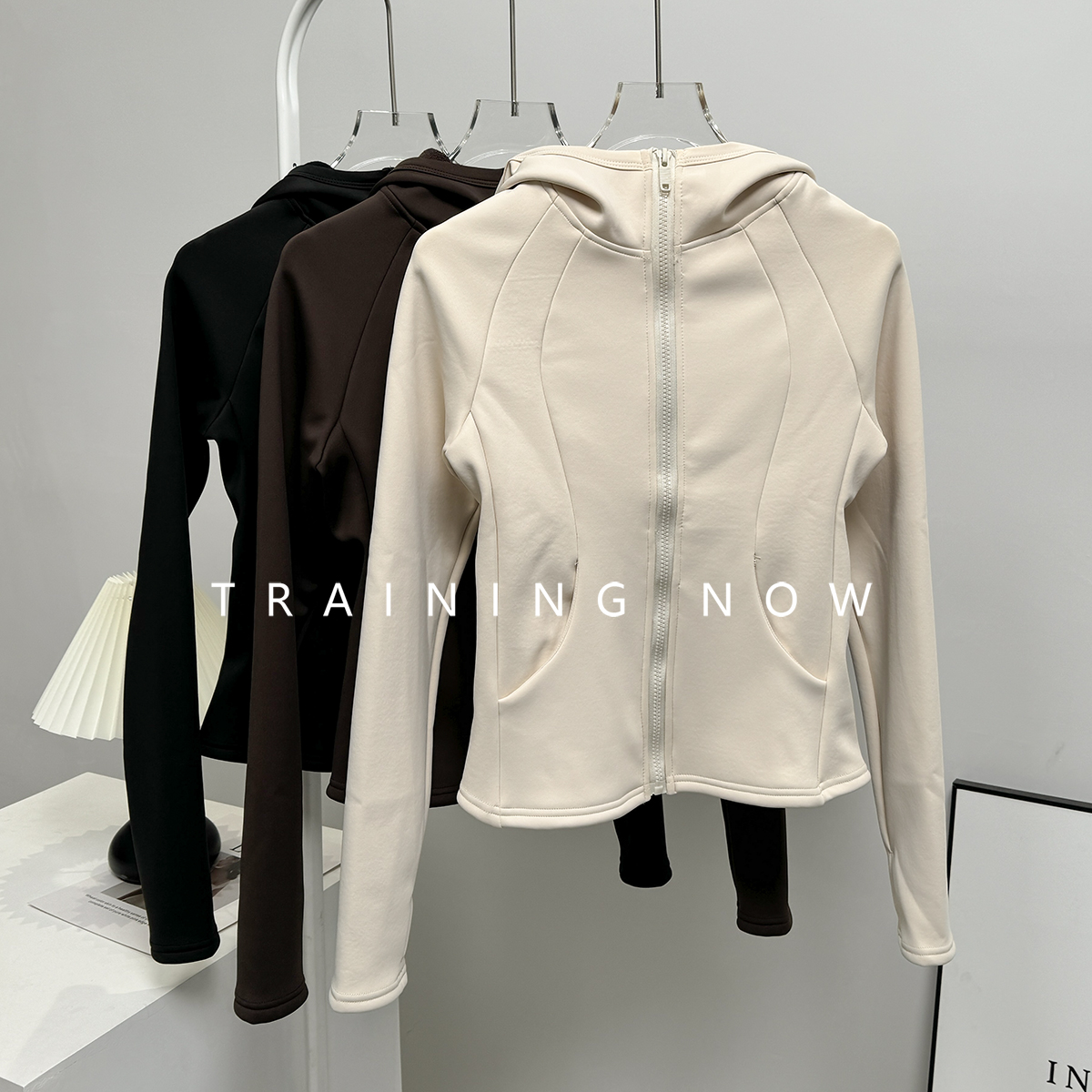 瑜伽服外套女冬季加绒加厚专业健身锻炼普拉提上衣跑步运动长袖