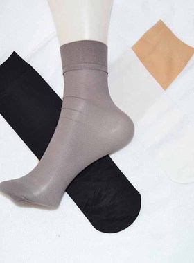 红豆白色透气平铺28cm直板天鹅绒男士商务薄款四季纯色短筒短丝袜