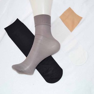 红豆白色透气平铺28cm直板天鹅绒男士商务薄款四季纯色短筒短丝袜