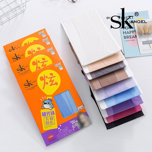 SK8873夏季丝袜女性感360度无缝裆油光袜超薄超透极光袜防勾丝袜