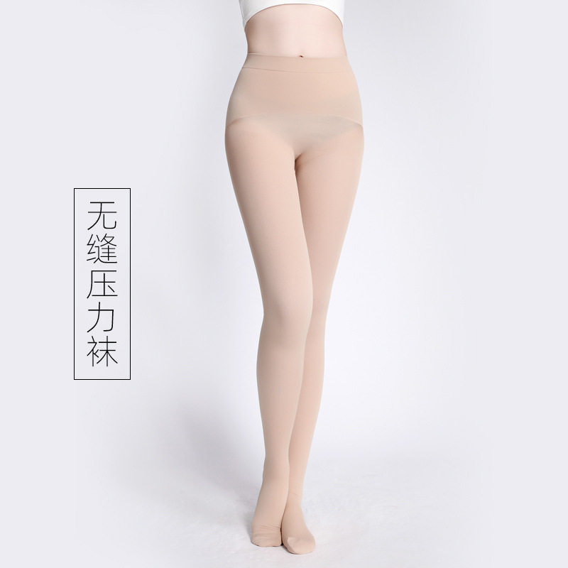 跨境厂家直销夏季薄款无缝压力袜无缝收腹提臀弹力袜现货