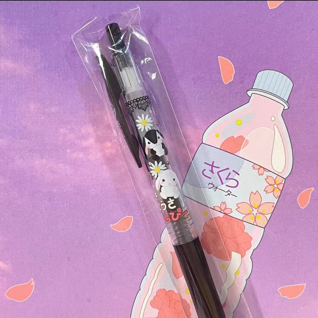 【特价场】斑马ZEBRA奶油兔限定中性笔JJ15新品可爱垂耳兔红黑笔