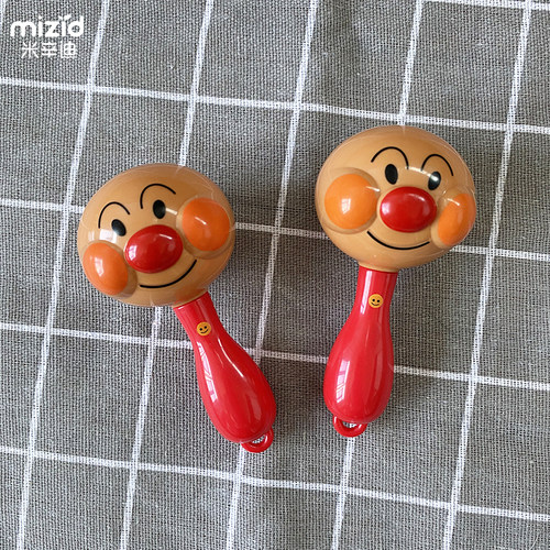 面包超人沙锤手摇铃抓握训练安抚