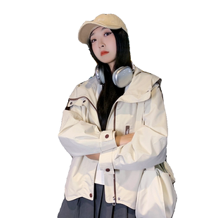 春秋季外套女款冲锋衣2026新款爆款小个子夹克登山服户外软壳薄款