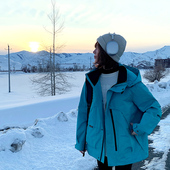 夹克外套男女款 湖蓝色冲锋衣 小个子登山服户外薄款 春秋季 2025新款