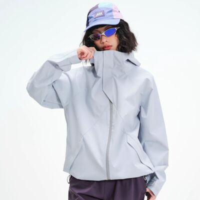 冲锋衣女春秋户外登山情侣装防风防水休闲宽松徒步运动连帽外套潮