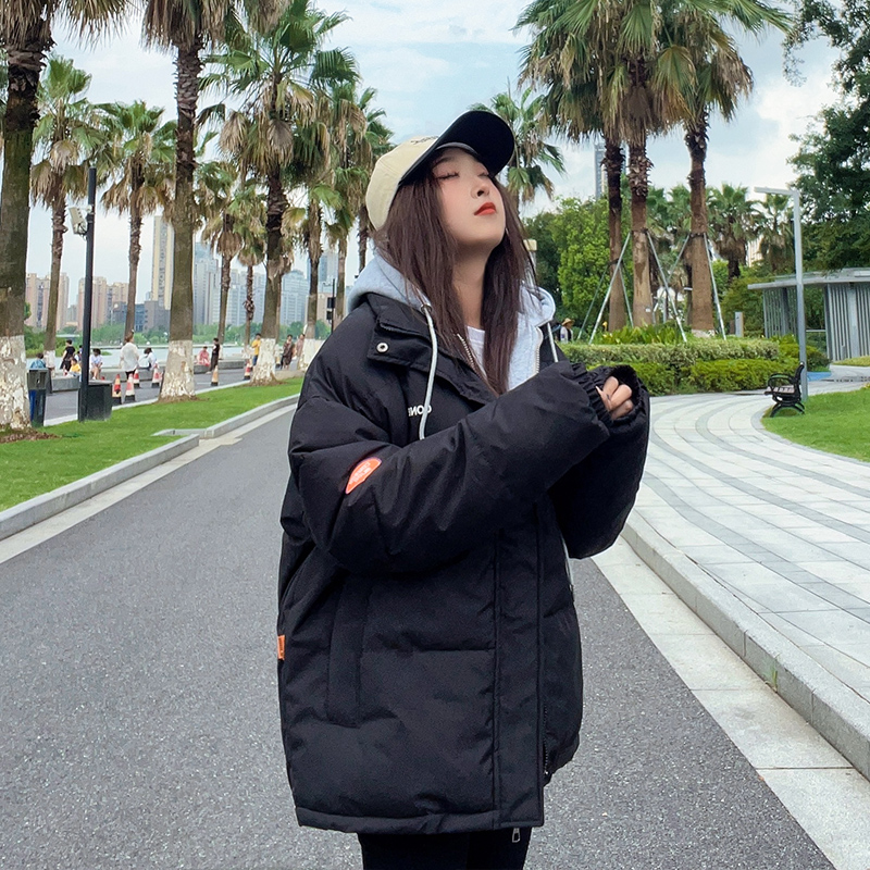 和锋金羽短款oversize外套