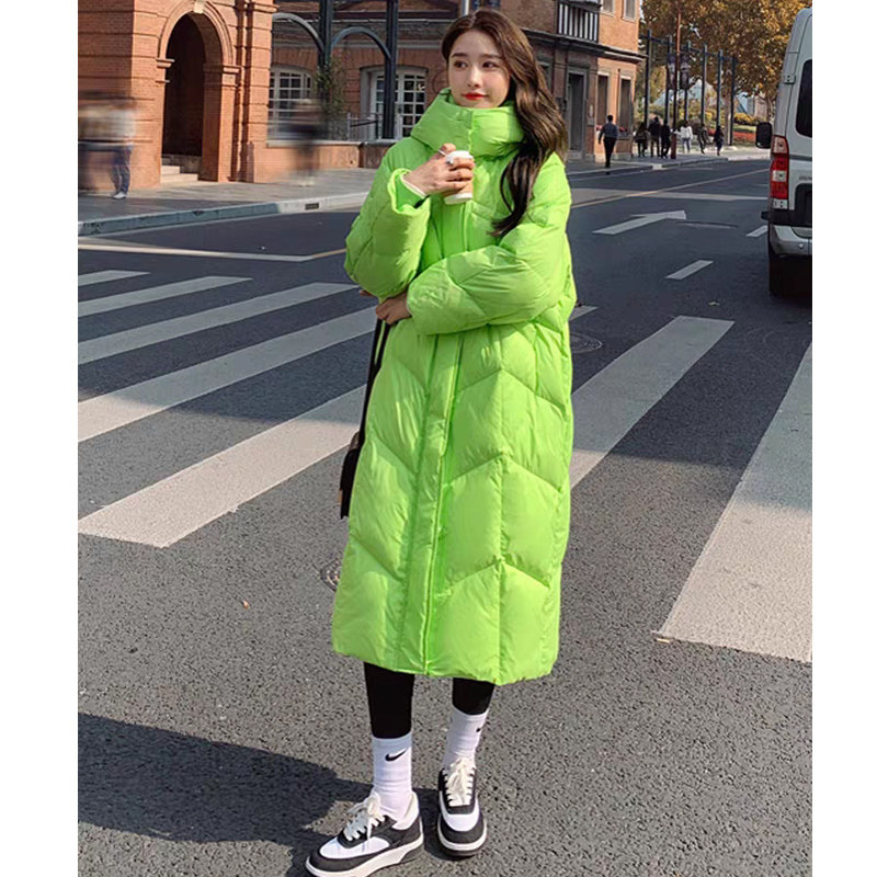 中戏加厚长款面包服女冬季新款