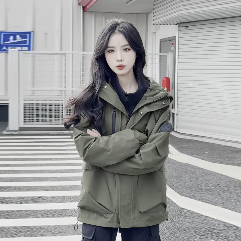 冲锋衣男女三合一2025新款秋冬季外套防风防水可拆卸情侣装两件套