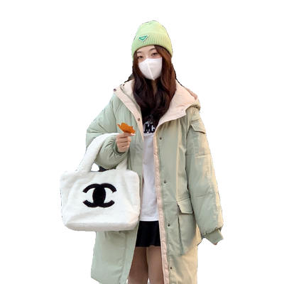 和锋金羽中长款oversize棉服外套