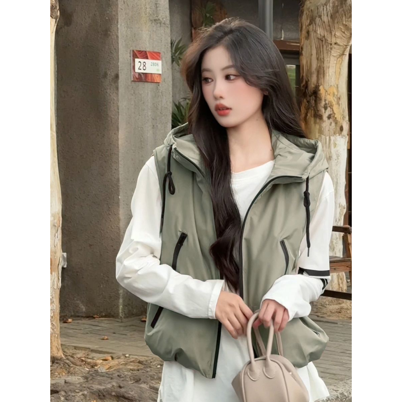 三防面料加棉加厚马甲2025新款羽绒棉马夹男女同款防风防水外套