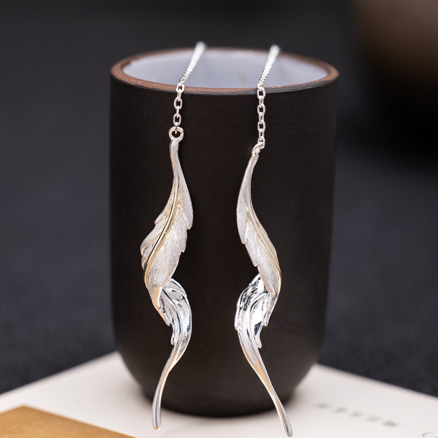 素十八s925原创设计时尚跨境羽毛耳线简约个性天使之羽耳坠耳饰品,饰品/流行首饰/时尚饰品新,银饰耳饰,淘宝优惠券,粉丝福利购,淘宝优惠卷