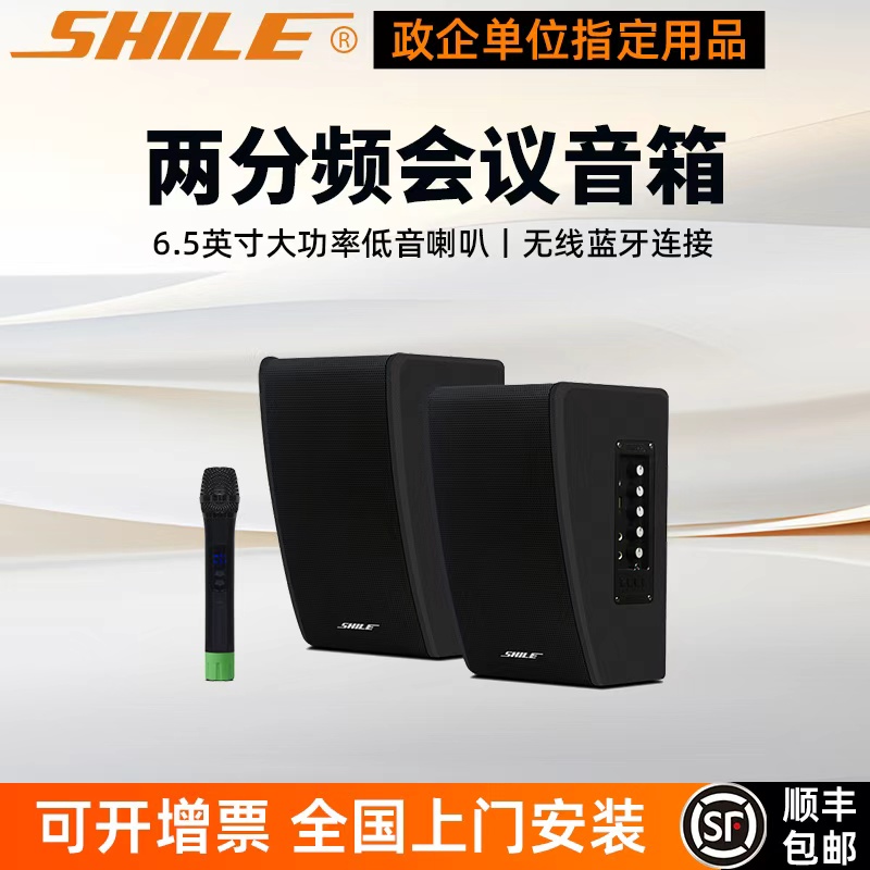 狮乐 凯旋二号 中小型会议功放音响一体机 无线话筒有源蓝牙音箱