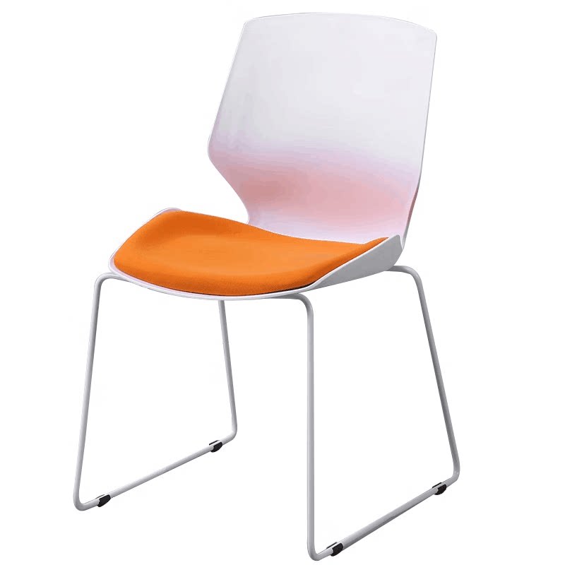 可叠落培训椅办公室会议椅子实心钢筋椅凳子简约现代家用电脑椅子