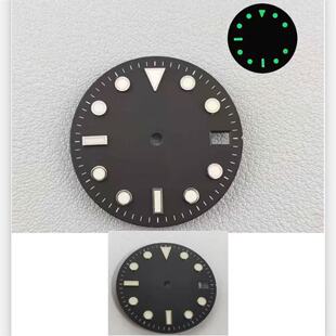28.5mm手表水鬼无logo款表盘适用于nh35/nh36/nh38机芯