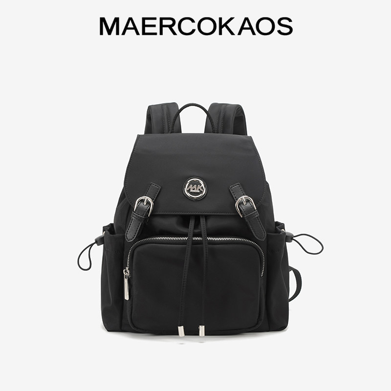 MAERCOKAOS通用双肩包大容量女包出勤包高级时尚百搭链条休闲背包