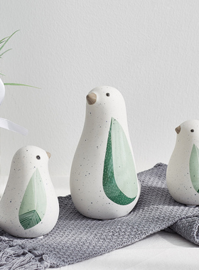 三只小鸟摆件治愈ins风