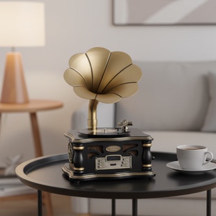 复古留声机装饰摆件客厅书房创意艺术家居饰品