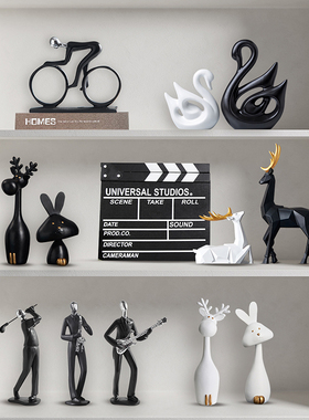 轻奢风电视柜装饰摆饰客厅家用酒柜玄关现代简约办公室桌面工艺礼