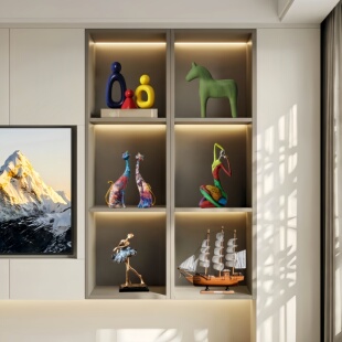 2026新款现代创意艺术摆件酒柜装饰轻奢高档客厅电视柜高级感小众