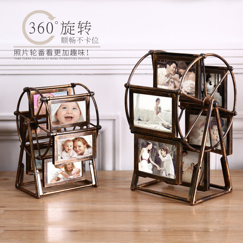 欧式复古旋转创意摩天轮摆件