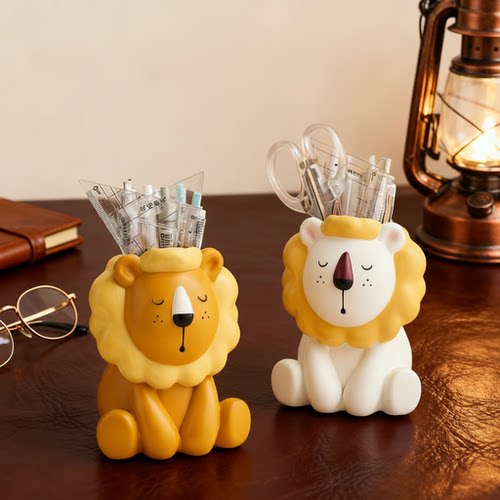 创意卡通可爱小狮子学生文具收纳