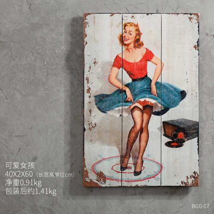复古工业风创意木板画饭店餐厅墙面装饰品墙壁挂件个性背景墙挂饰