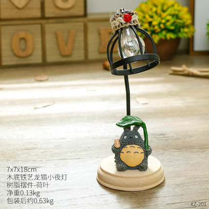 可爱龙猫书桌小摆设创意家居客厅房间卧室床头柜少女心装饰品摆件