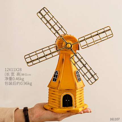 创意欧式风车储蓄罐桌面装饰品摆件家居儿童房间电视柜工艺小摆设
