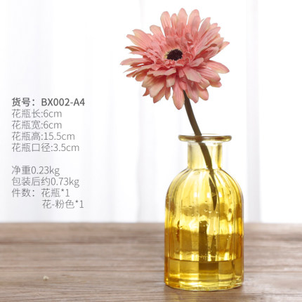 小清新蓝色紫色现代简约花瓶插花干花水培花器电脑桌面装饰品摆件