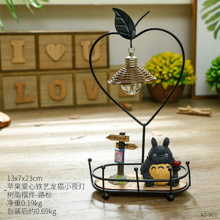 可爱龙猫书桌小摆设创意家居客厅房间卧室床头柜少女心装饰品摆件