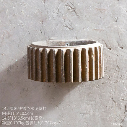 复古工业风墙上齿轮壁挂花盆奶茶店餐厅墙面装饰品服装店墙壁挂件