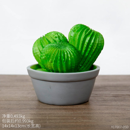 创意仙人掌盆栽小摆设个性房间卧室书桌床头电视柜时尚装饰品摆件