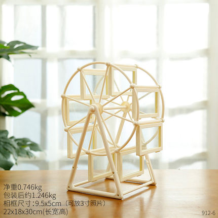 创意欧式摩天轮相框桌面装饰品摆件家居客厅房间卧室电视柜小摆设