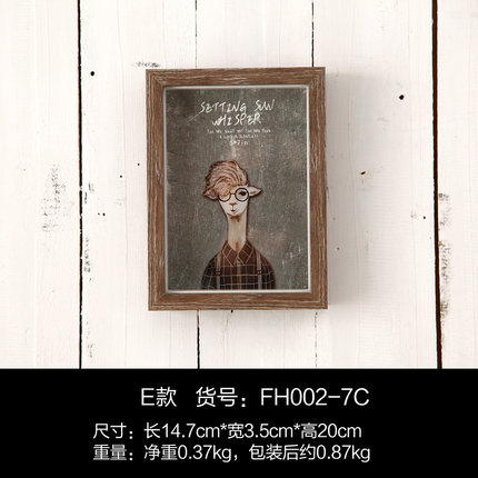 创意北欧7寸8寸相片框架客厅餐厅桌面茶几摆件个性复古纪念小摆设