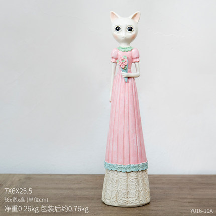 创意家居可爱猫书桌电视柜摆设温馨儿童房间卧室少女心装饰品摆件