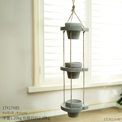 创意个性奶茶店咖啡厅网咖吊挂花盆小清新田园阳台客厅挂饰装饰品