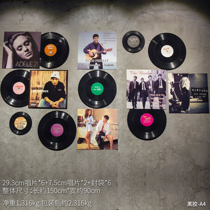 创意复古唱片工业风墙上餐厅酒吧墙壁墙面装饰品咖啡店背景墙挂件