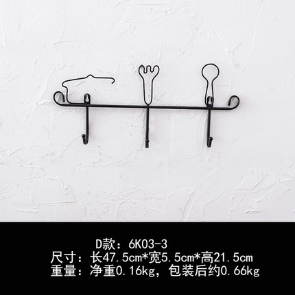 美式复古铁艺挂钩创意房间门口墙面衣帽钩壁挂个性装饰品玄关墙饰