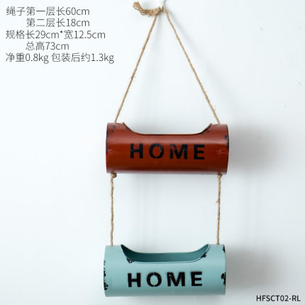 美式复古仿真植物壁挂花盆墙上挂件墙壁装饰品咖啡厅餐厅墙面墙饰