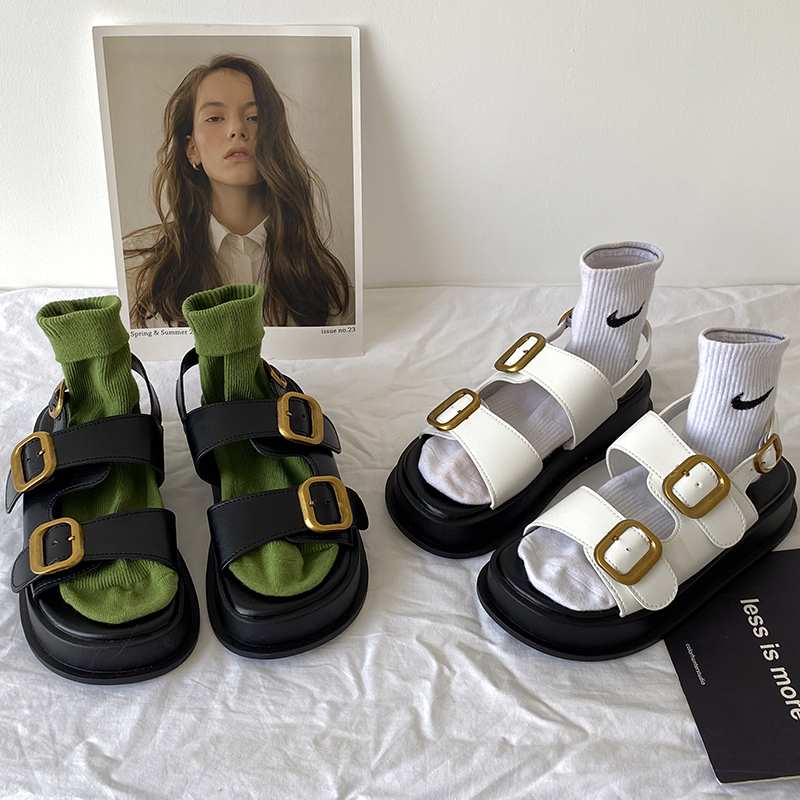 凉鞋罗马风显瘦增高露趾透气