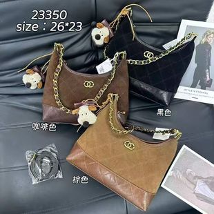 双面倍菱格链条腋下2025新款精致时尚百搭单肩斜挎梦迪尔23350/51