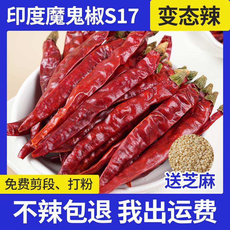 魔鬼超级变态辣辣椒印度进口新鲜干辣椒批发商用整个特辣特香