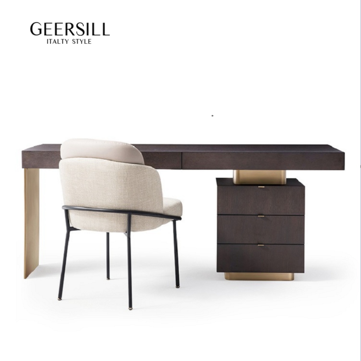 轻奢大储物书桌实木家用