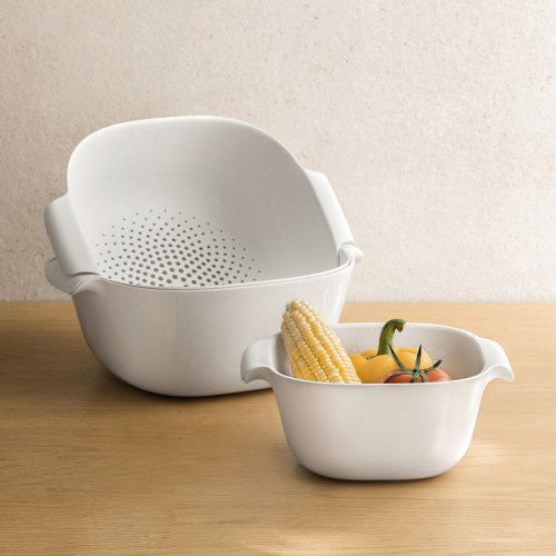 懒角落塑料日系双层洗菜盆水果盘