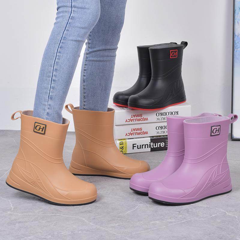 新款雨鞋女洋气时尚外出短筒雨靴厚底防滑耐磨胶鞋防水鞋厨房胶鞋