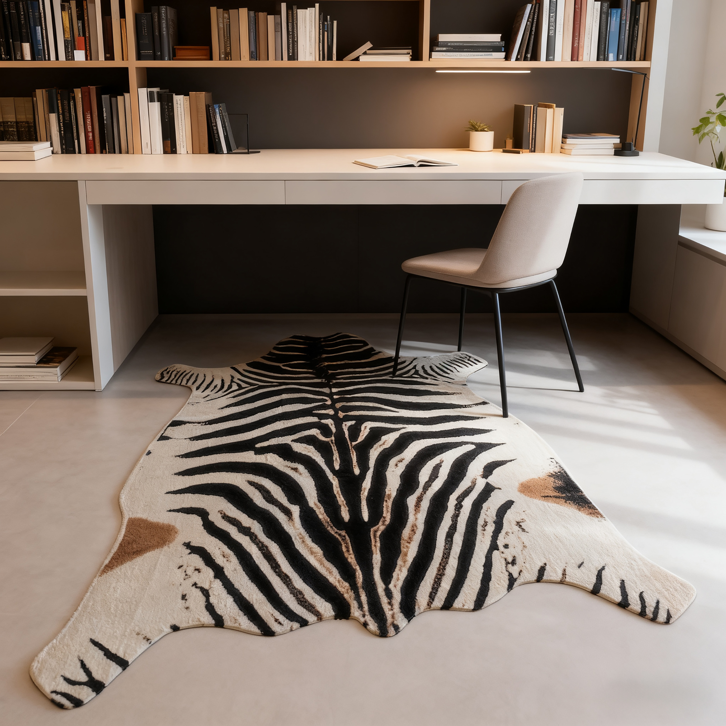 斑马仿真牛皮地毯 欧美家用整张客厅卧室床边衣帽间餐厅阳台地垫