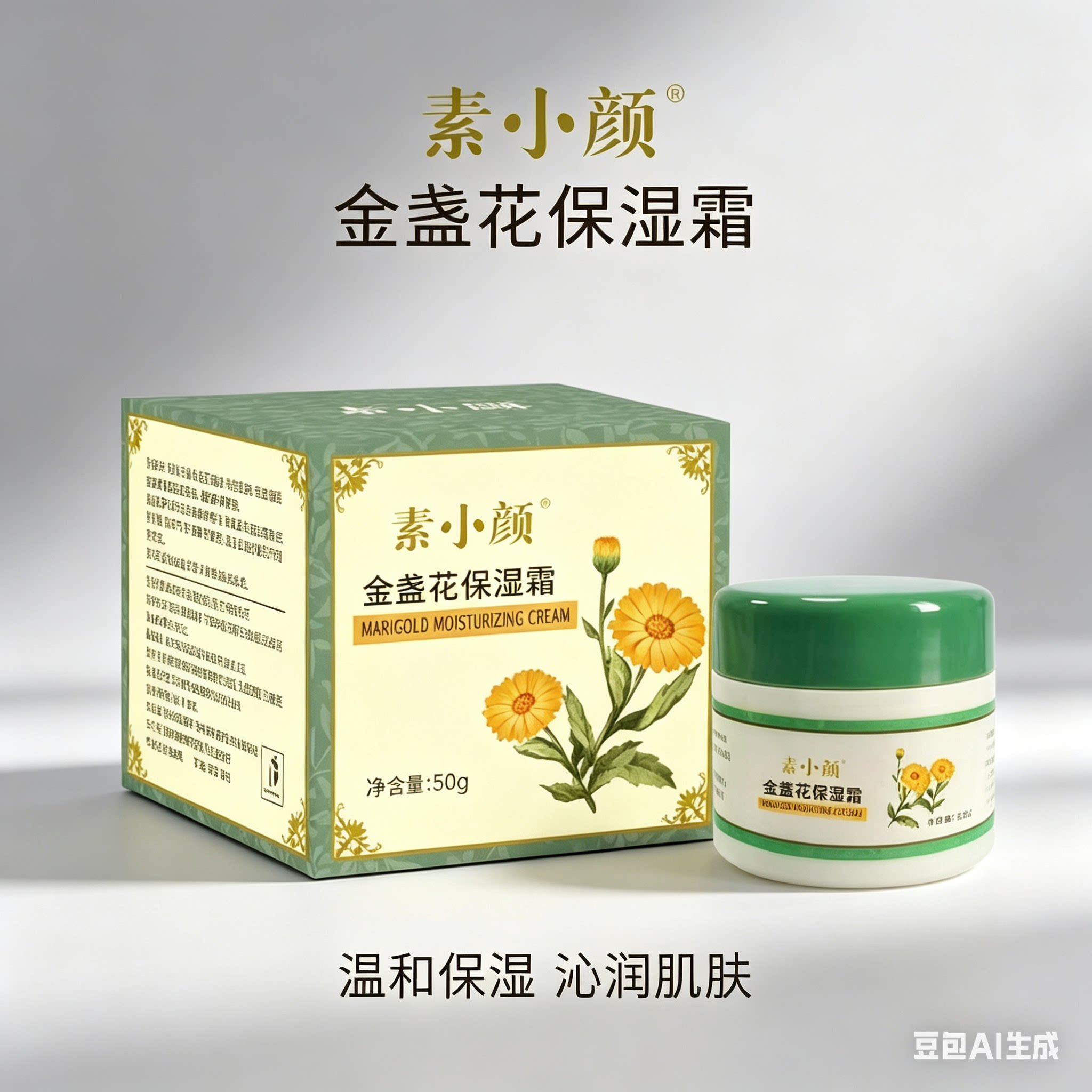 用植堂金盏花面霜夏季补水不油