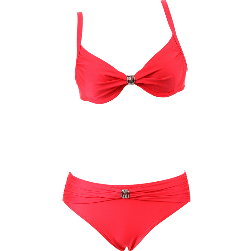 OOK 大胸泳衣 女士大胸聚拢钢托比基尼 分体性感温泉游泳衣bikini